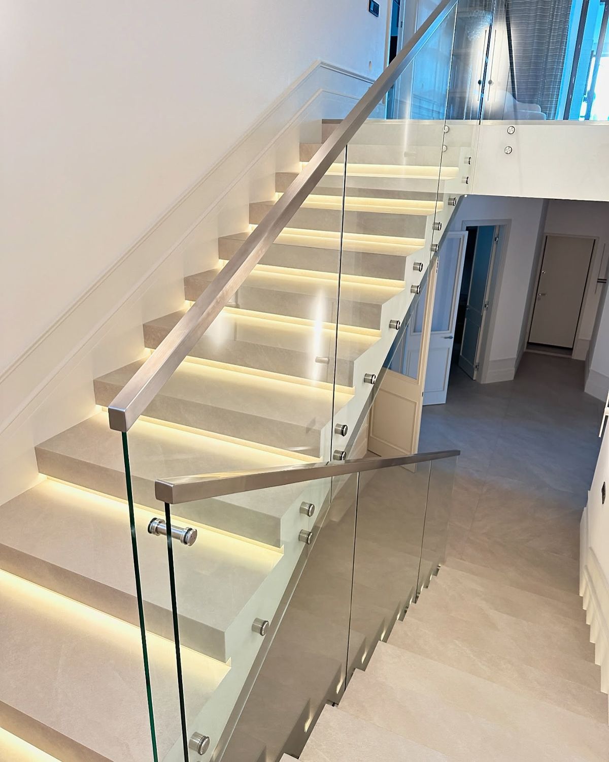 Elegant Glass Staircase Railing Bangalore